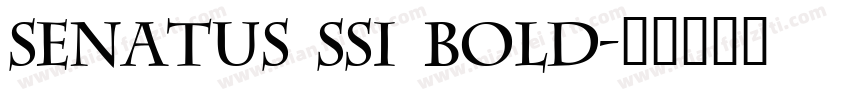 Senatus SSi Bold字体转换